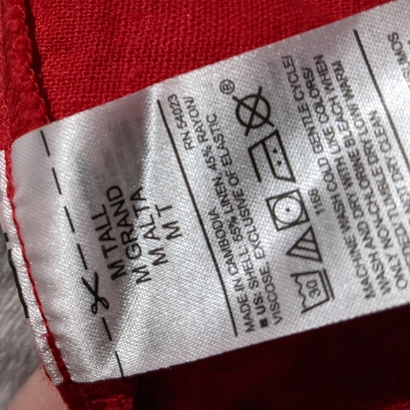 NWT Linen Red Fit and Flare Old Navy Medium Tall - Picture 8 of 15
